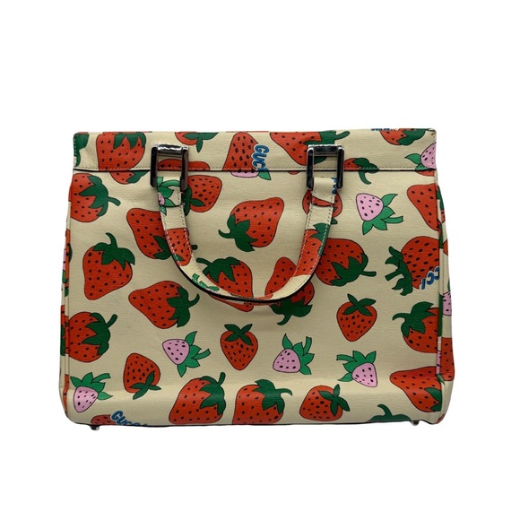 Gucci Cream Tote with Strawberry Design - Picture 2 of 15